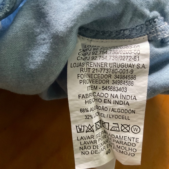 NWOT BLUE STEEL chambray ruffle pull on shorts size small - Picture 5 of 6